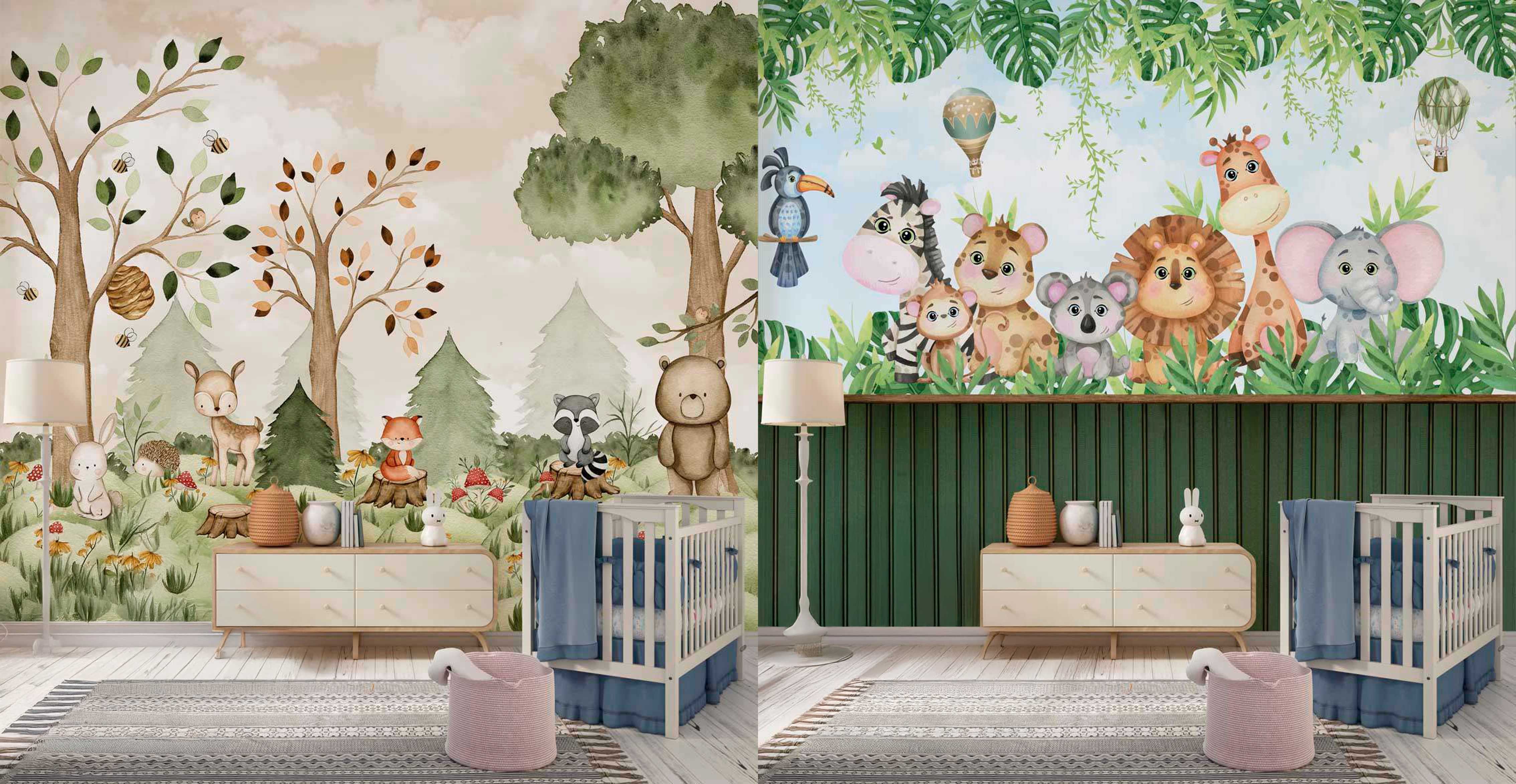 Papel personalizado tema floresta e safari