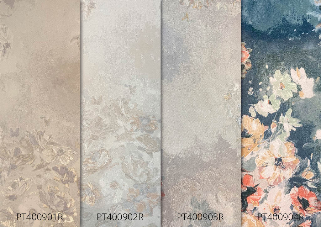 Folhagens Sutis Cinza e Cobre