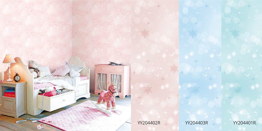 Papel de parede infantil - Flocos de Neve