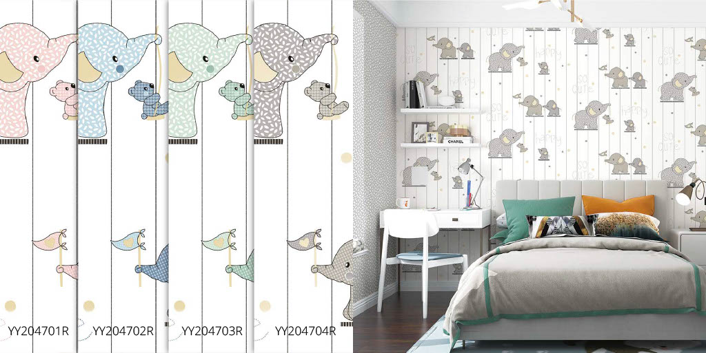 Papel de parede infantil - Elefantes
