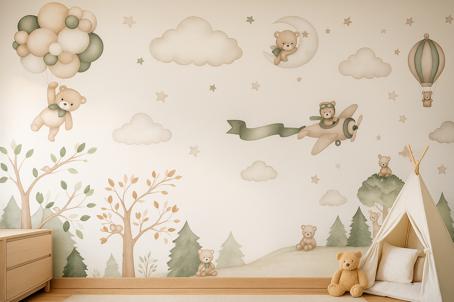 Papel de parede personalizado floresta brasileira com animais